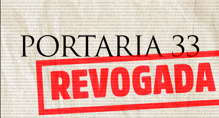 Portaria 33 é revogada